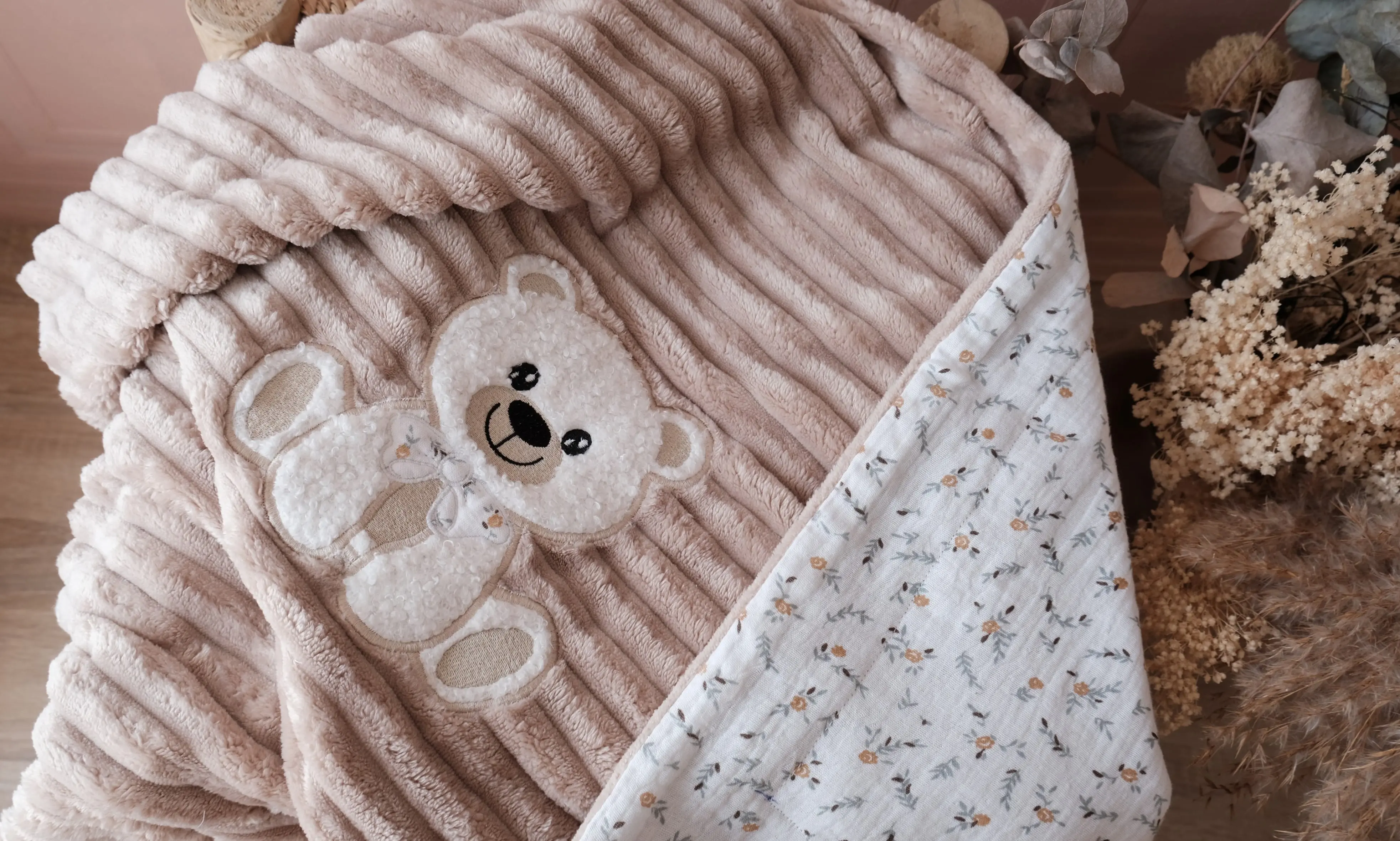 Couverture bébé personnalisée ourson douceur - photo 1