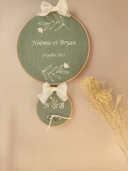 Porte alliance original – Duo de tambours brodés - photo 8