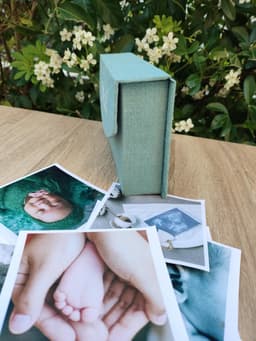 Mini boîte photo personnalisée en lin - photo 4