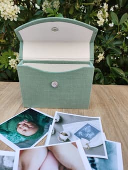 Mini boîte photo personnalisée en lin - photo 5